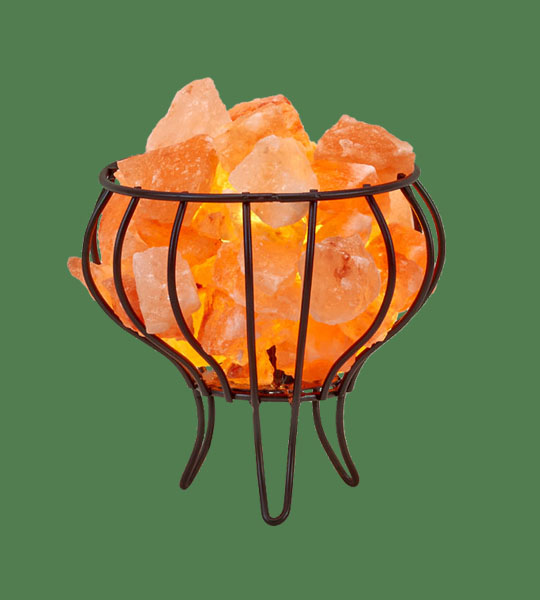 Himalayan Salt Lamp Basket Iron small
